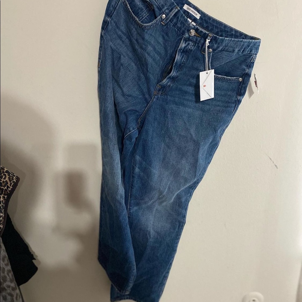 Good American western straight leg jeans